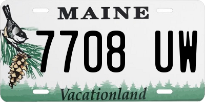 ME license plate 7708UW