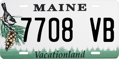 ME license plate 7708VB