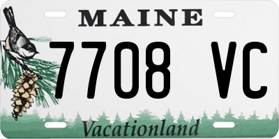 ME license plate 7708VC