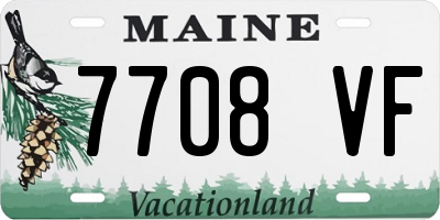 ME license plate 7708VF