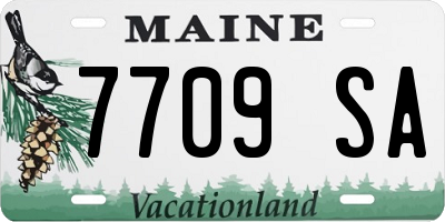 ME license plate 7709SA