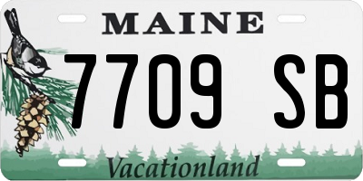 ME license plate 7709SB