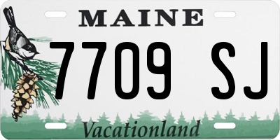 ME license plate 7709SJ