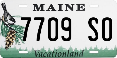 ME license plate 7709SO