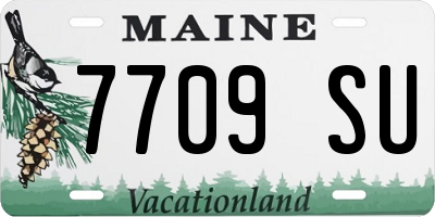 ME license plate 7709SU
