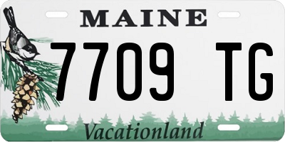 ME license plate 7709TG