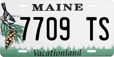 ME license plate 7709TS