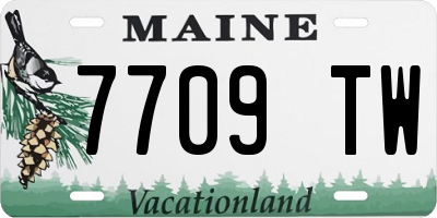 ME license plate 7709TW