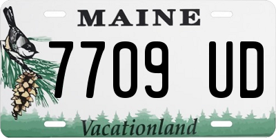 ME license plate 7709UD