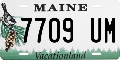 ME license plate 7709UM