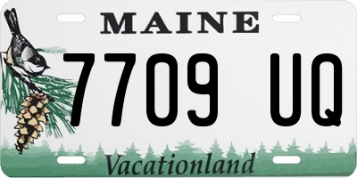 ME license plate 7709UQ