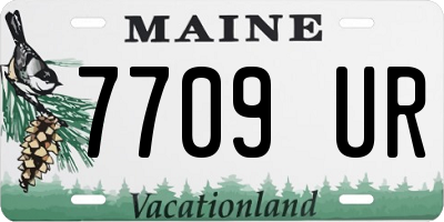 ME license plate 7709UR