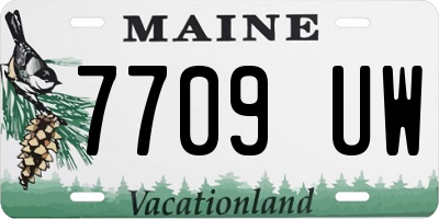 ME license plate 7709UW