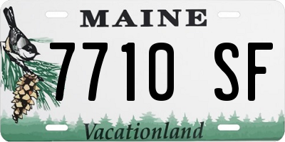 ME license plate 7710SF