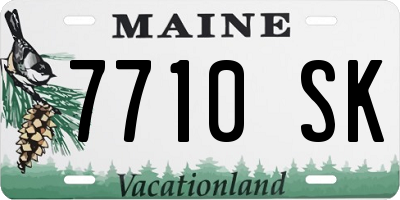 ME license plate 7710SK