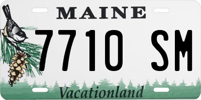 ME license plate 7710SM