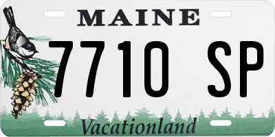 ME license plate 7710SP
