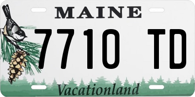 ME license plate 7710TD