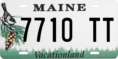 ME license plate 7710TT