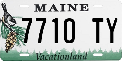 ME license plate 7710TY