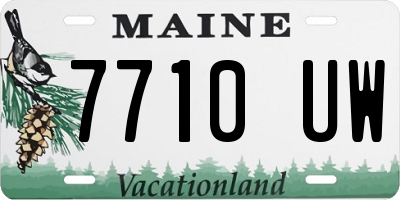 ME license plate 7710UW