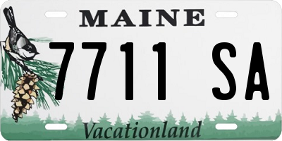 ME license plate 7711SA