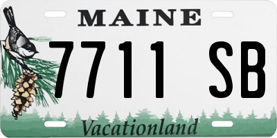 ME license plate 7711SB