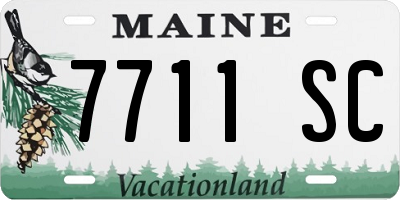 ME license plate 7711SC