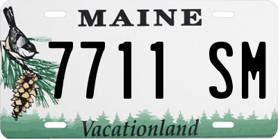ME license plate 7711SM