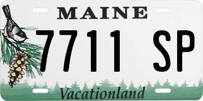 ME license plate 7711SP