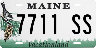 ME license plate 7711SS