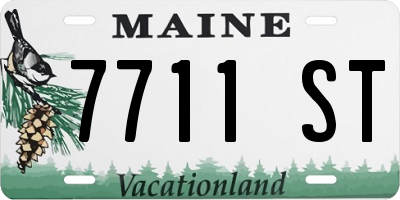 ME license plate 7711ST