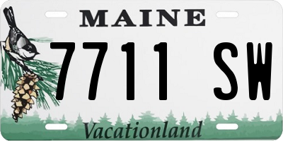ME license plate 7711SW