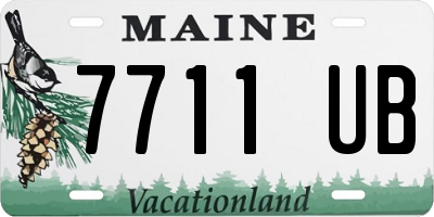 ME license plate 7711UB