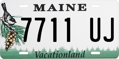 ME license plate 7711UJ