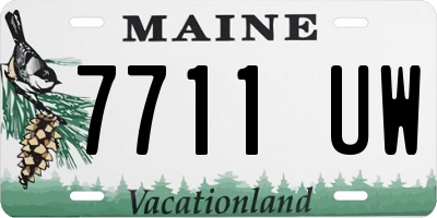 ME license plate 7711UW