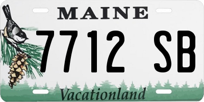 ME license plate 7712SB