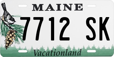 ME license plate 7712SK