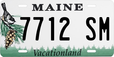ME license plate 7712SM