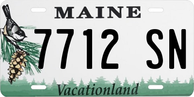 ME license plate 7712SN