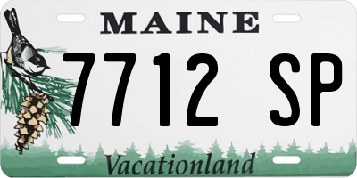 ME license plate 7712SP