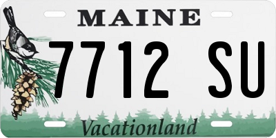 ME license plate 7712SU