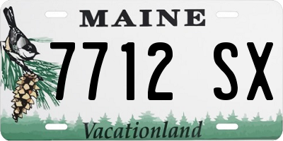 ME license plate 7712SX