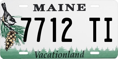 ME license plate 7712TI
