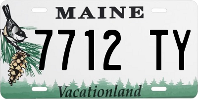 ME license plate 7712TY