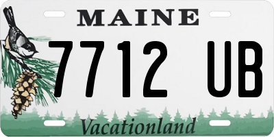 ME license plate 7712UB
