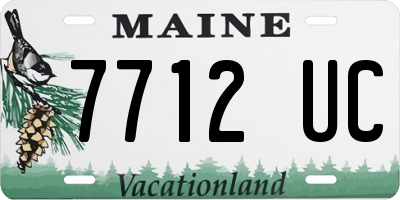 ME license plate 7712UC