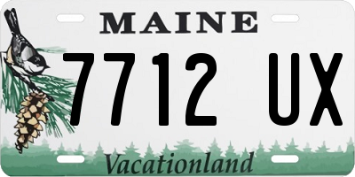 ME license plate 7712UX