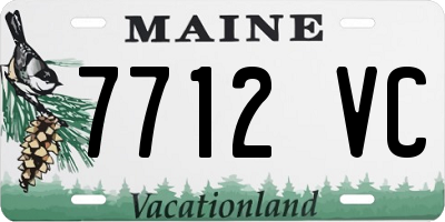 ME license plate 7712VC