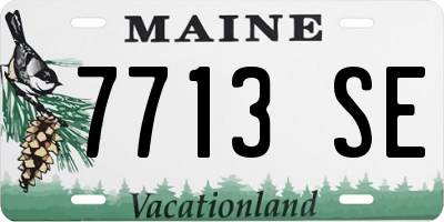 ME license plate 7713SE
